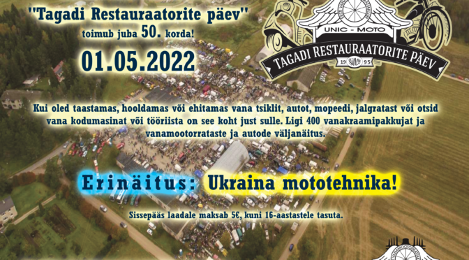 Tagadi Restauraatorite päev 01.05.2022